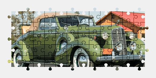 Jigsaw puzzle online cadillac,car,colorful