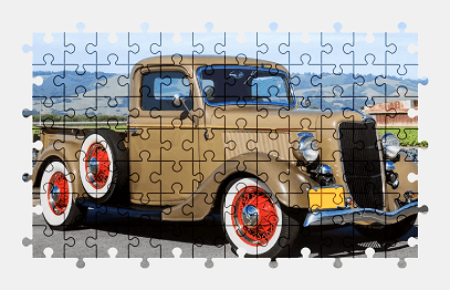 Jigsaw puzzle online ford,pickup,truck,vehicle,colorful