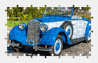 Jigsaw puzzle online mercedes-benz,car,colorful,oldtimer,vehicle