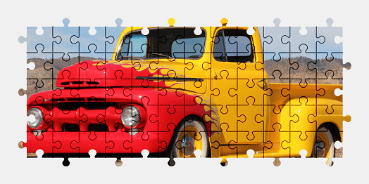 Jigsaw puzzle online ford,pickup,truck,vehicle,colorful