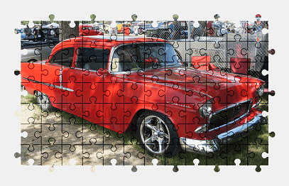 Jigsaw puzzle online red,chevrolet,car,vehicle,colorful