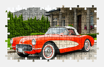 Jigsaw puzzle online chevrolet,corvette,sports-car,colorful,car
