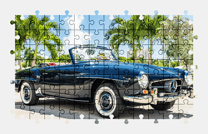 Jigsaw puzzle online mercedes-benz,car,vehicle,colorful