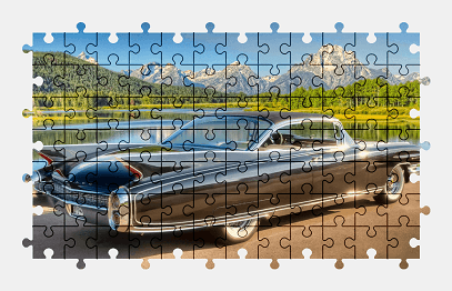 Jigsaw puzzle online cadillac,car,vehicle,colorful