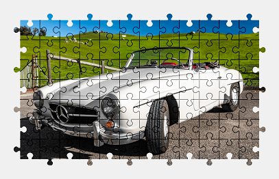 Jigsaw puzzle online mercedes-benz,car,colorful