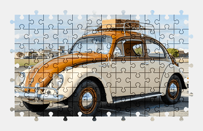 Jigsaw puzzle online volkswagen,beetle,car,colorful,vehicle