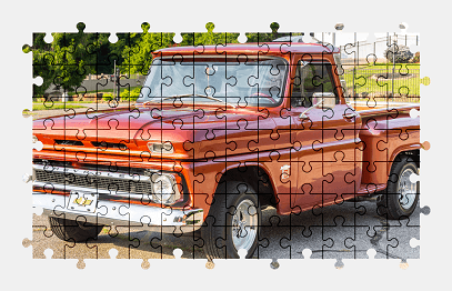 Jigsaw puzzle online chevrolet,pickup,truck,vehicle,colorful