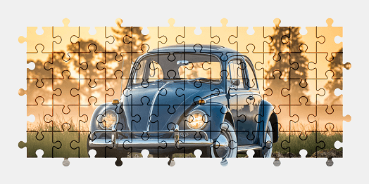 Jigsaw puzzle online volkswagen,beetle,car,colorful,vehicle,vw