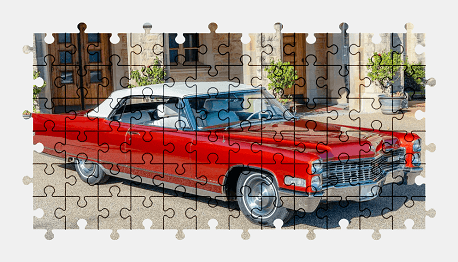 Jigsaw puzzle online cadillac,car,vehicle,colorful