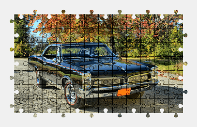 Jigsaw puzzle online black,pontiac,car,vehicle,autumn,colorful