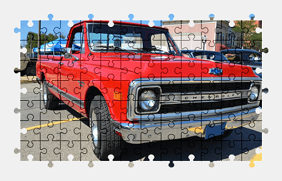 Jigsaw puzzle online chevrolet,pickup,truck,colorful