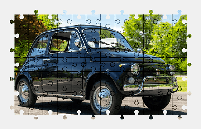 Jigsaw puzzle online fiat,car,vehicle,colorful