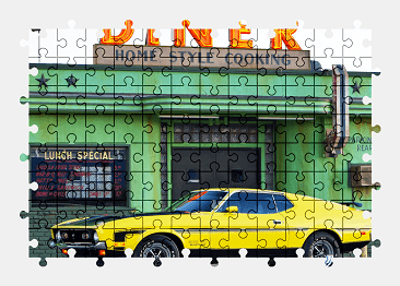 Jigsaw puzzle online mustang,car,vehicle,colorful
