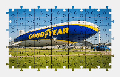 Jigsaw puzzle online airship,aircraft,vehicle,colorful