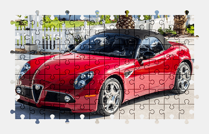 Jigsaw puzzle online alfa-romeo,car,vehicle,colorful,sports-car