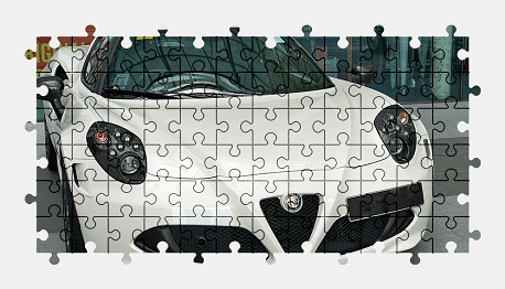 Jigsaw puzzle online white,alfa-romeo,car,sports-car,vehicle