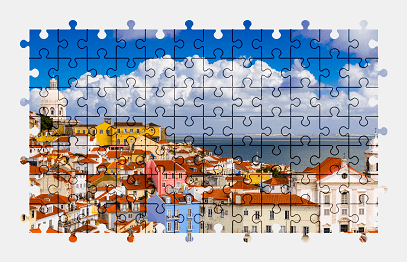 Jigsaw puzzle online lisbon,portugal,city,colorful,architecture,building