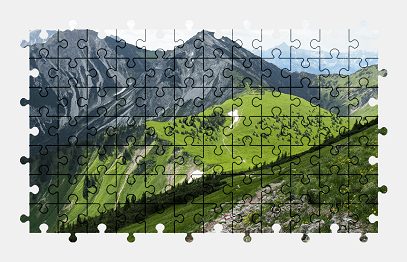 Jigsaw puzzle online alps,landscape,mountains,nature