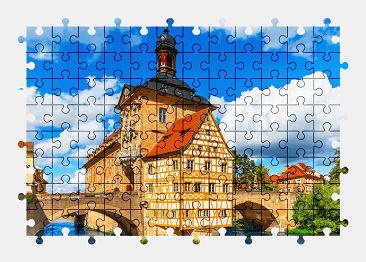 Jigsaw puzzle online building,architecture,germany,bridge,city