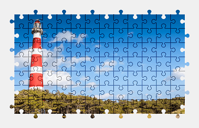 Jigsaw puzzle online lighthouse,netherlands,tower,building,colorful