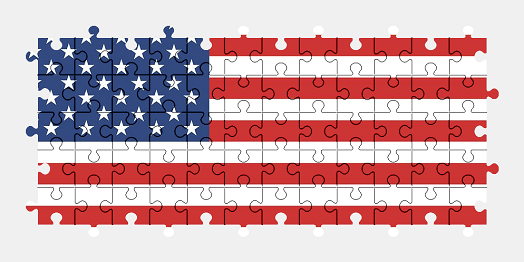 Jigsaw puzzle online flag,usa,america,illustration