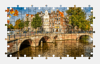 Jigsaw puzzle online amsterdam,city,netherlands,architecture,building,colorful