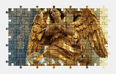 Jigsaw puzzle online angel,church,gold,sculpture