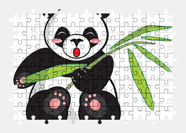 Jigsaw puzzle online panda,illustration,animal,cartoon,china