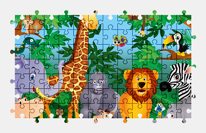 Jigsaw puzzle online animal,illustration,colorful