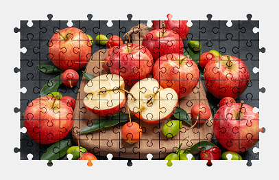 Jigsaw puzzle online apple,fruit,food