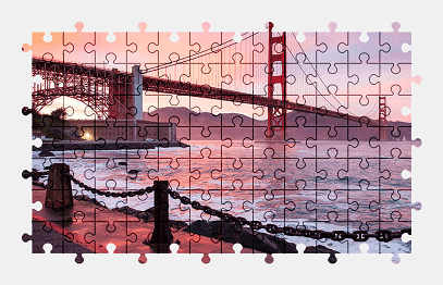 Jigsaw puzzle online golden-gate-bridge,san-francisco,california,usa,architecture,bridge,colorful