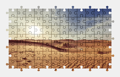 Jigsaw puzzle online desert,landscape,nature,sky,sand