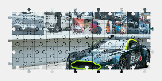 Jigsaw puzzle online aston-martin,sports-car,video-games,gran-turismo,colorful,car,vehicle