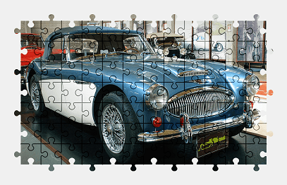 Jigsaw puzzle online vehicle,car,old,sports-car,austin-healey