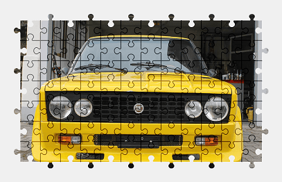 Jigsaw puzzle online yellow,car,fiat