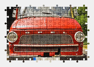Jigsaw puzzle online red,opel,vehicle,colorful