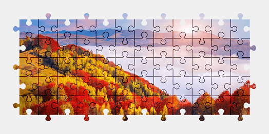 Jigsaw puzzle online autumn,landscape,colorful,mountains,nature