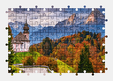 Jigsaw puzzle online autumn,alps,germany,mountains,landscape,colorful