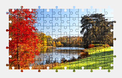Jigsaw puzzle online autumn,lake,nature,tree,landscape,colorful