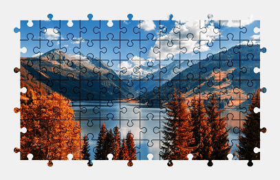 Jigsaw puzzle online autumn,landscape,colorful,nature,lake