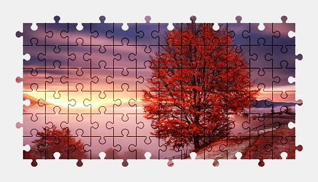 Jigsaw puzzle online autumn,landscape,mountains,colorful,nature
