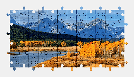 Jigsaw puzzle online autumn,landscape,mountains,colorful,nature