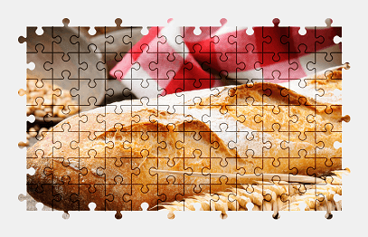 Jigsaw puzzle online baguette,bread,food,colorful