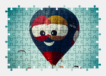 Jigsaw puzzle online funny,hot-air-balloon,aircraft,vehicle,sky,colorful