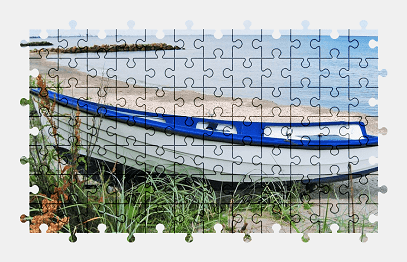 Jigsaw puzzle online sea,boat,beach,vehicle