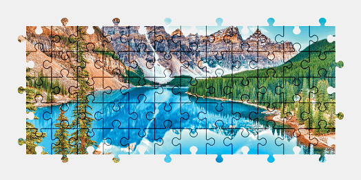 Jigsaw puzzle online banff,canada,park,nature,mountains,reflection,lake,tree,colorful,landscape