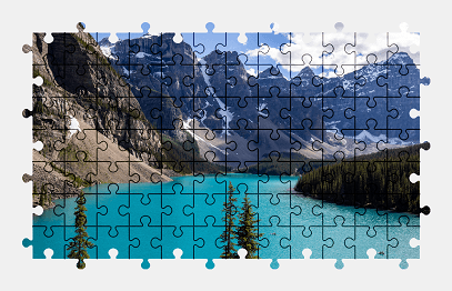 Jigsaw puzzle online banff,canada,mountains,lake,landscape,nature,colorful