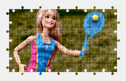 Jigsaw puzzle online barbie,doll,toy,colorful,tennis,sport