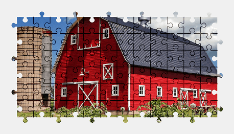 Jigsaw puzzle online barn,building,colorful