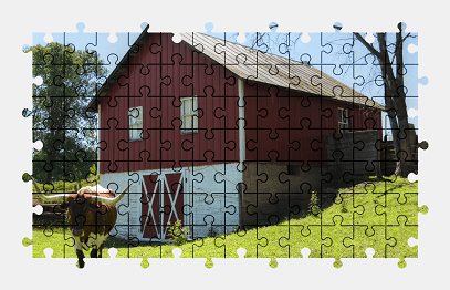 Jigsaw puzzle online barn,wisconsin,usa,farm,building,animal,colorful